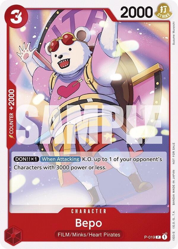 Bepo (Tournament Pack Vol. 7) P-019 card from One Piece Promotion Cards