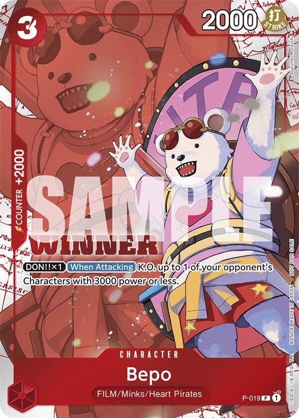 Bepo (Winner Pack Vol. 7) P-019 card from One Piece Promotion Cards