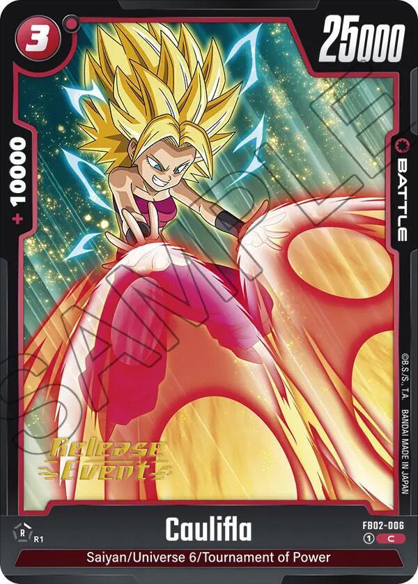 Caulifla FB02-006 card from Blazing Aura Release Event Cards