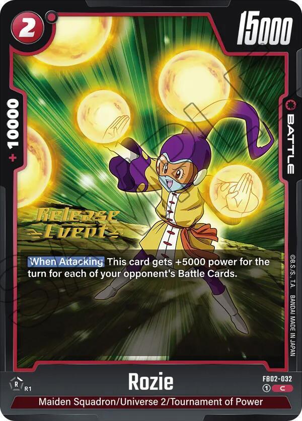 Rozie FB02-032 card from Blazing Aura Release Event Cards