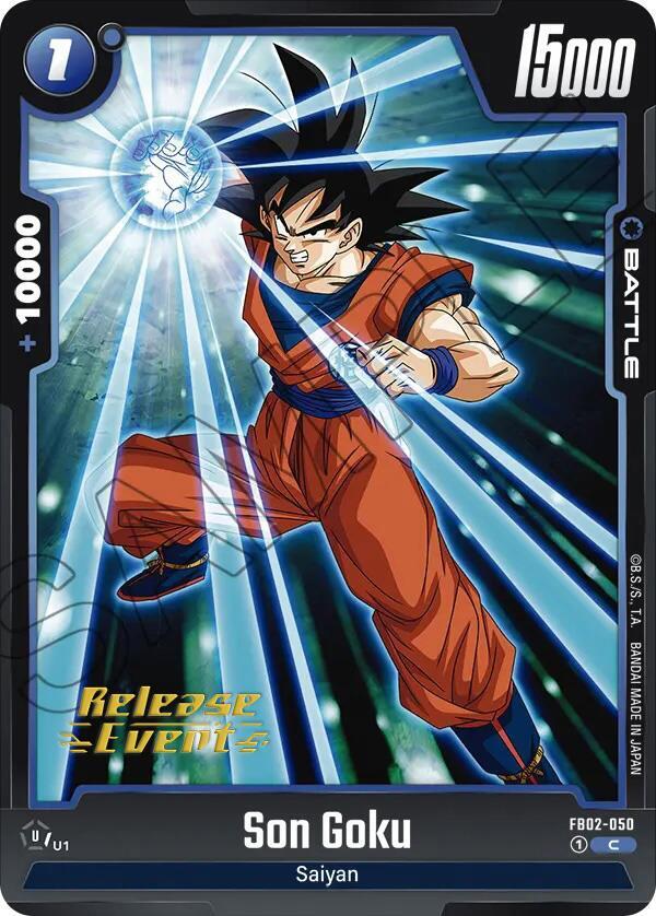 Son Goku FB02-050 card from Blazing Aura Release Event Cards