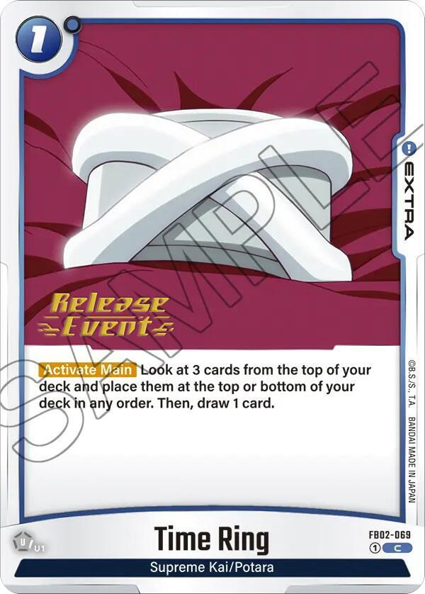 Time Ring FB02-069 card from Blazing Aura Release Event Cards
