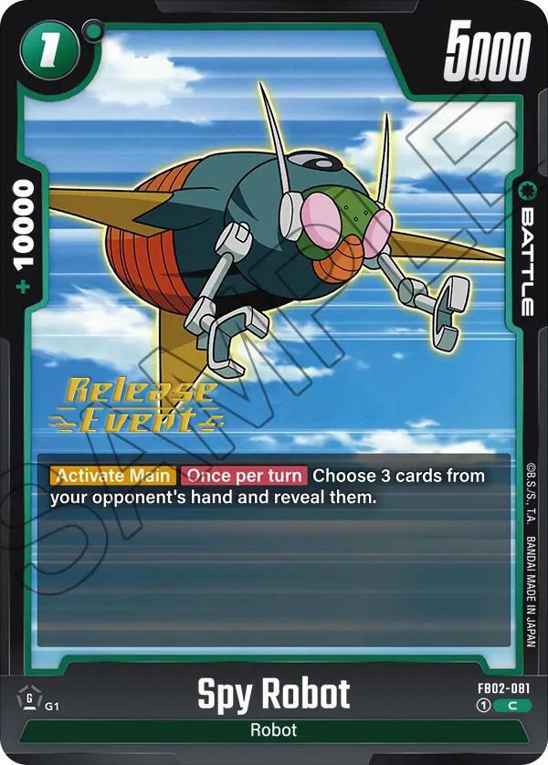 Spy Robot FB02-081 card from Blazing Aura Release Event Cards