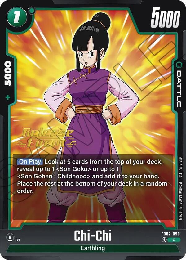 Chi-Chi FB02-090 card from Blazing Aura Release Event Cards