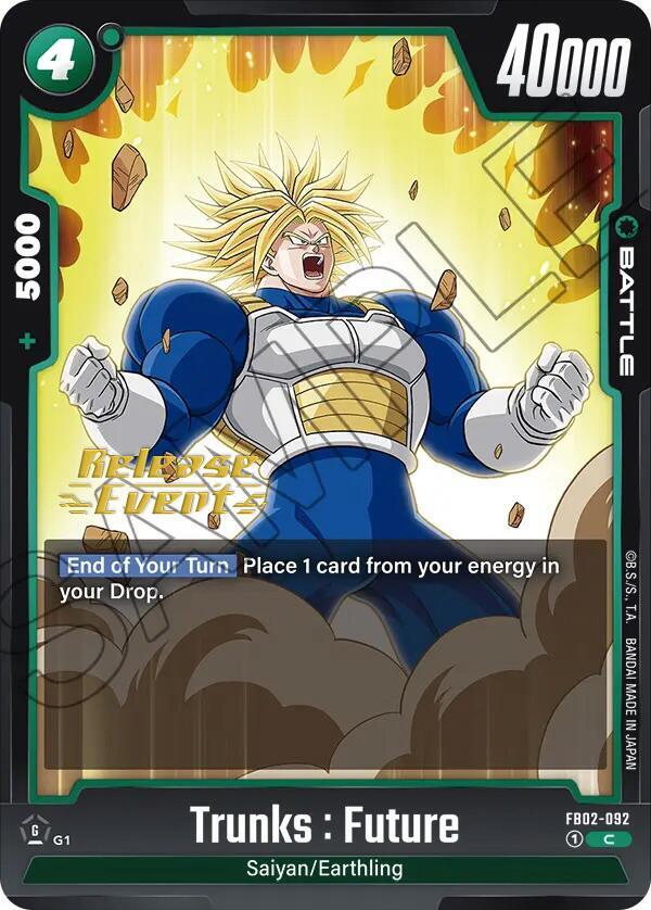Trunks : Future FB02-092 card from Blazing Aura Release Event Cards