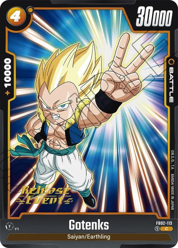 Gotenks FB02-113 card from Blazing Aura Release Event Cards