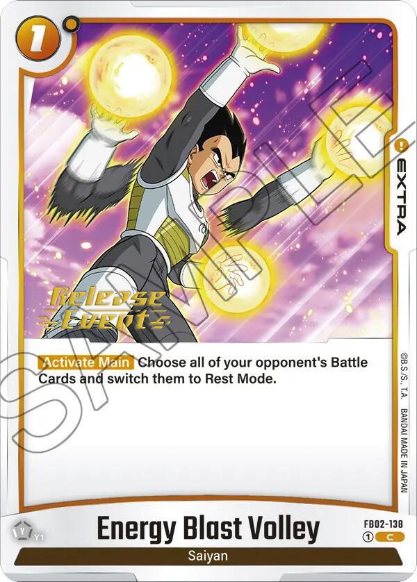 Energy Blast Volley FB02-138 card from Blazing Aura Release Event Cards