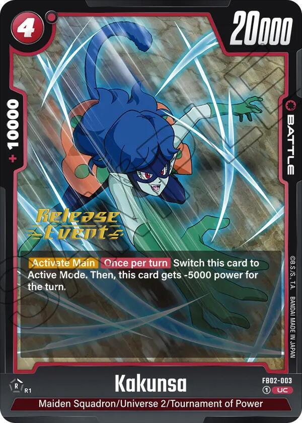 Kakunsa FB02-003 card from Blazing Aura Release Event Cards