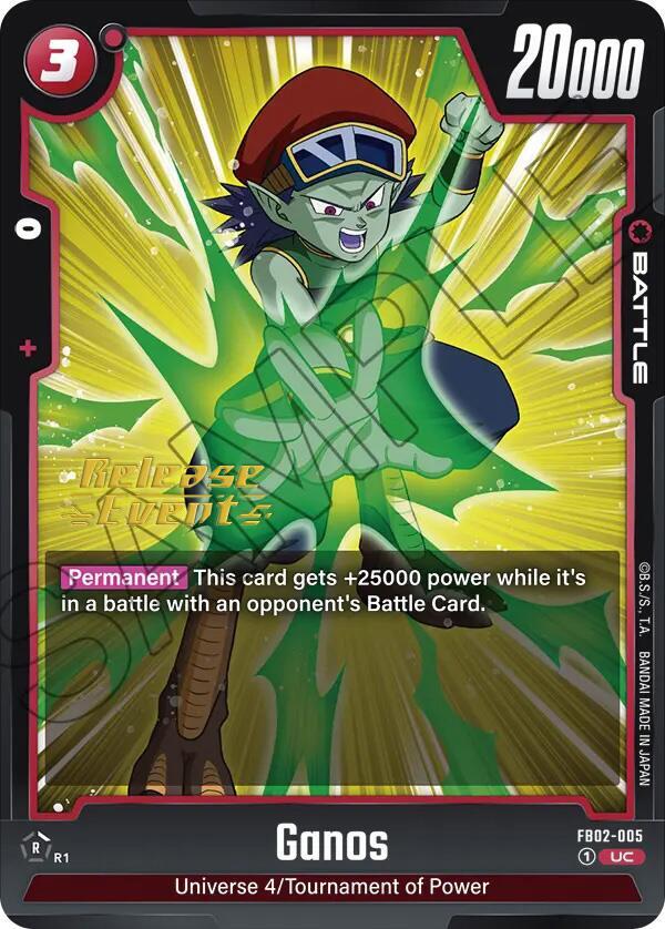Ganos FB02-005 card from Blazing Aura Release Event Cards