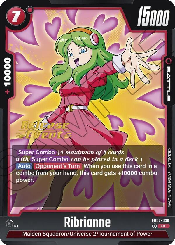 Ribrianne FB02-030 card from Blazing Aura Release Event Cards