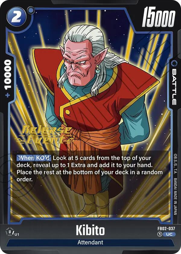 Kibito FB02-037 card from Blazing Aura Release Event Cards