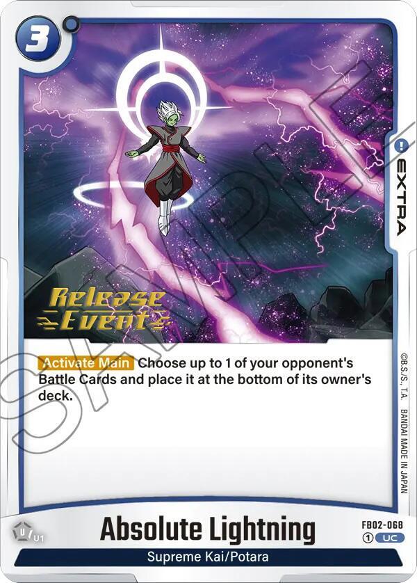Absolute Lightning FB02-068 card from Blazing Aura Release Event Cards