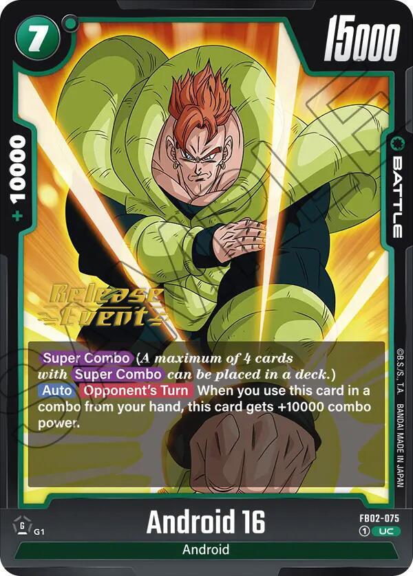 Android 16 FB02-075 card from Blazing Aura Release Event Cards