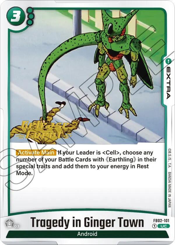 Tragedy in Ginger Town FB02-101 card from Blazing Aura Release Event Cards