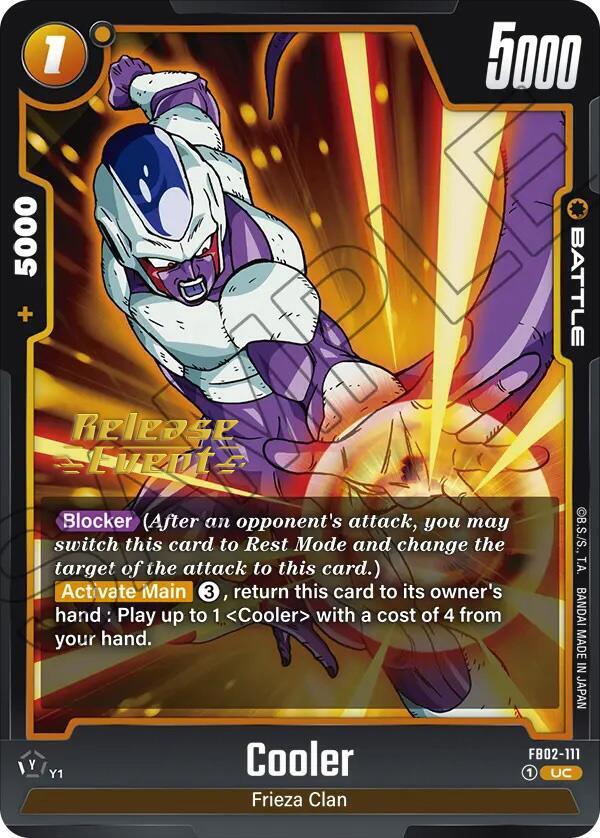 Cooler FB02-111 card from Blazing Aura Release Event Cards