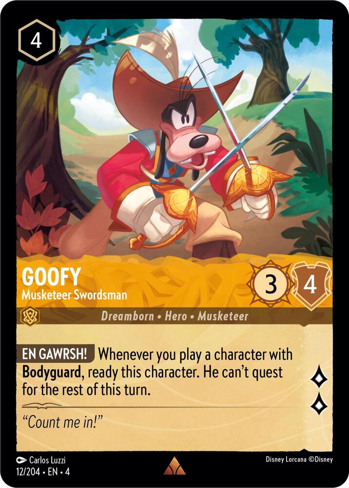 Goofy - Musketeer Swordsman 12/204 card from Ursula's Return