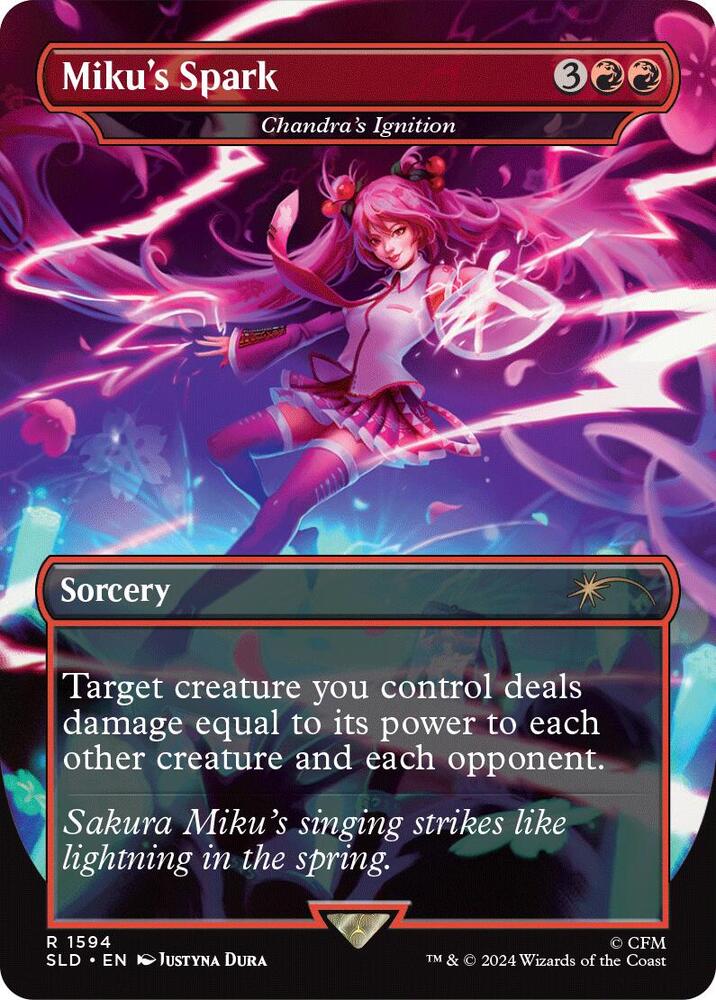 Miku's Spark - Chandra's Ignition 1594 card from Secret Lair Drop Series