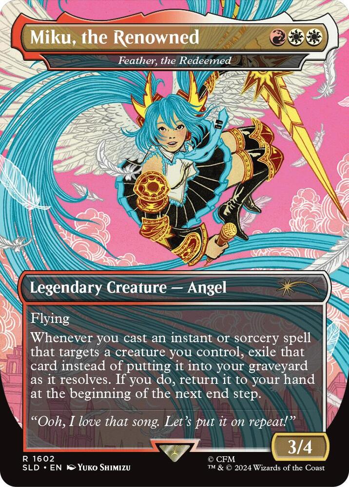 Miku, the Renowned - Feather, the Redeemed 1602 card from Secret Lair Drop Series