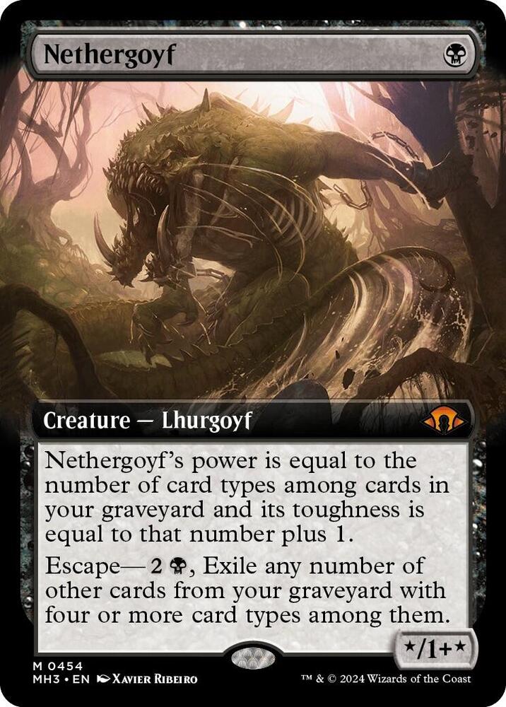 Nethergoyf (Extended Art) 454 card from Modern Horizons 3