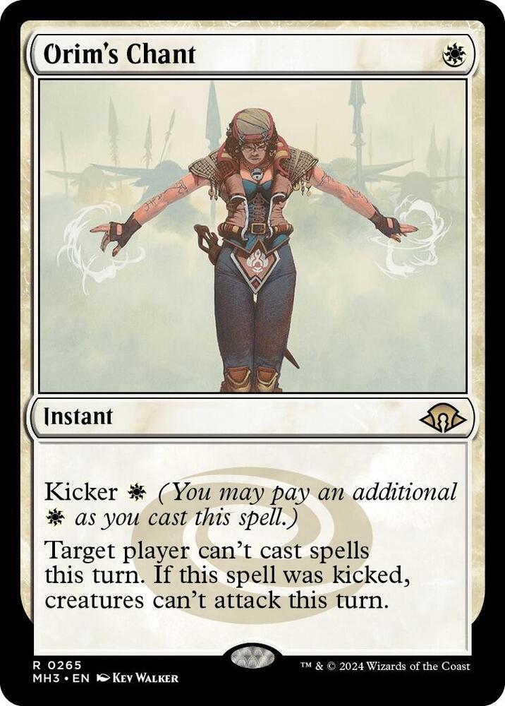 Orim's Chant 265 card from Modern Horizons 3