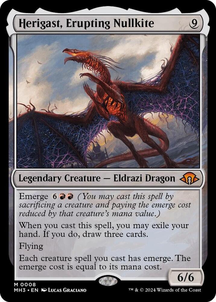 Herigast, Erupting Nullkite 8 card from Modern Horizons 3