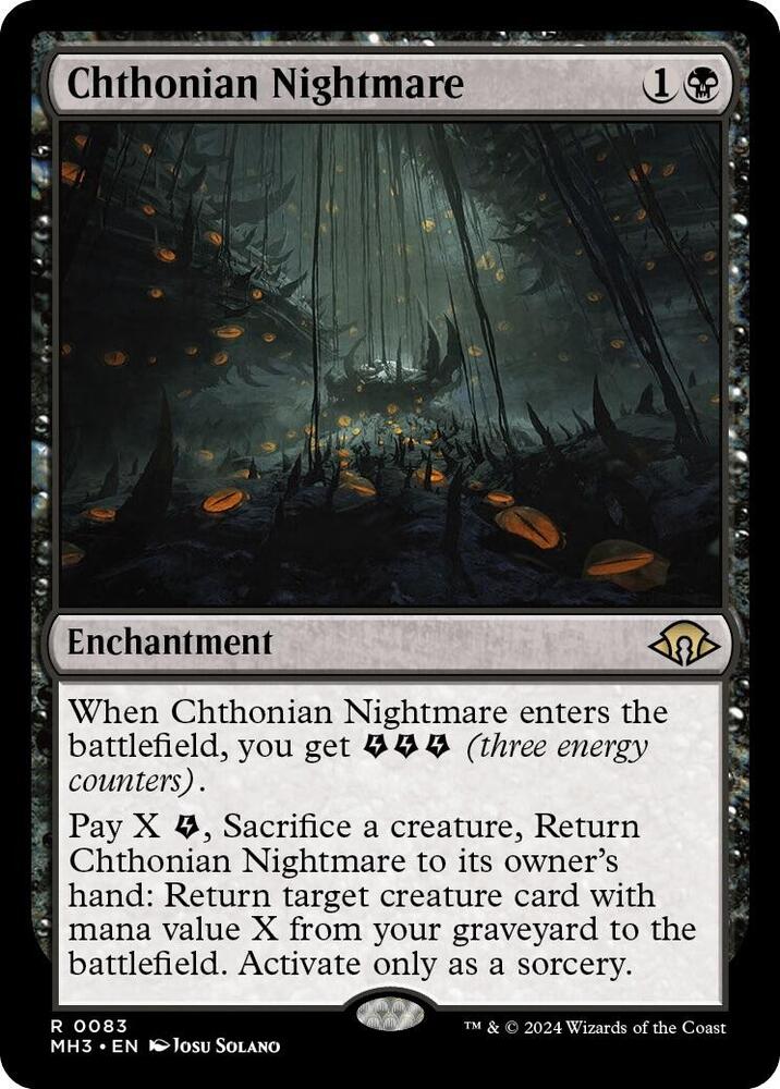 Chthonian Nightmare 83 card from Modern Horizons 3
