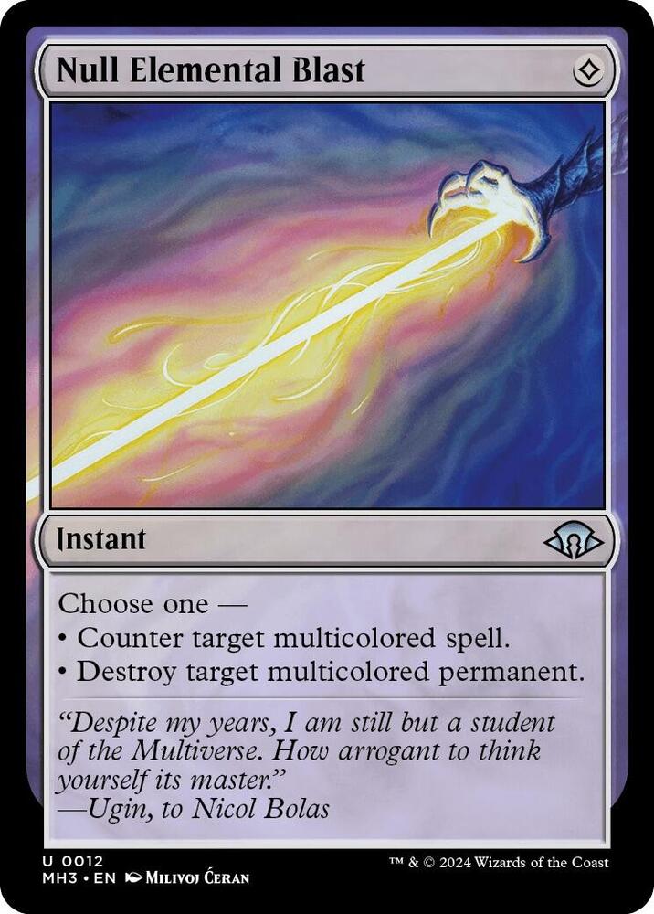 Null Elemental Blast 12 card from Modern Horizons 3