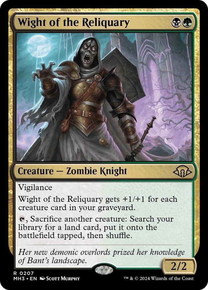 Wight of the Reliquary 207 card from Modern Horizons 3