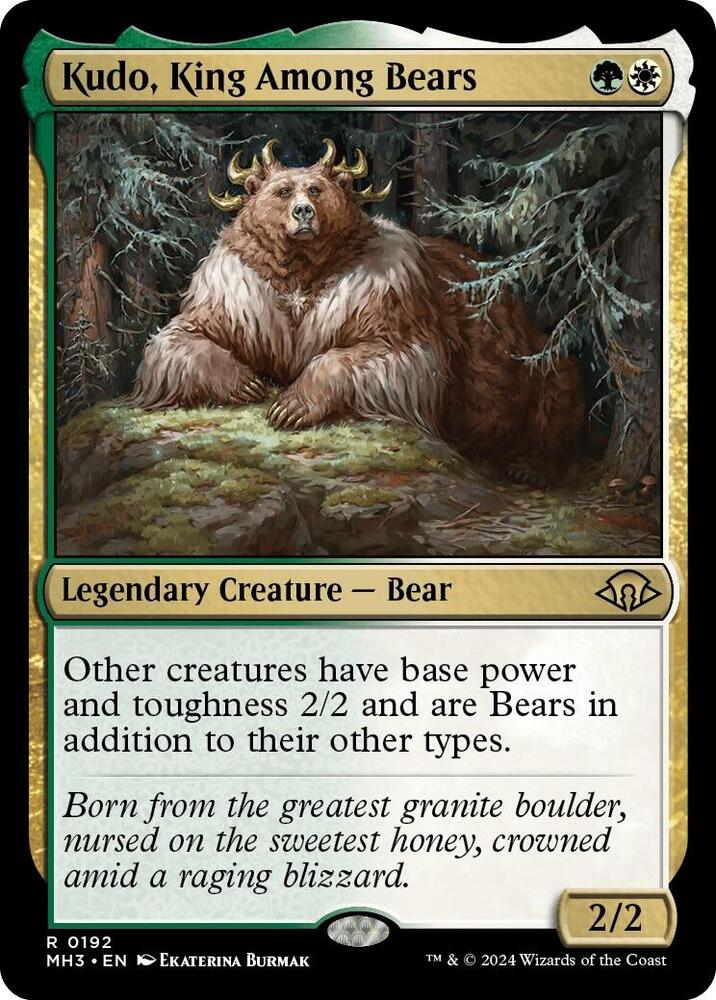 Kudo, King Among Bears 192 card from Modern Horizons 3