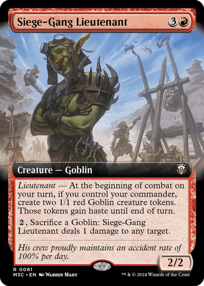Siege-Gang Lieutenant (Extended Art) 61 card from Commander: Modern Horizons 3