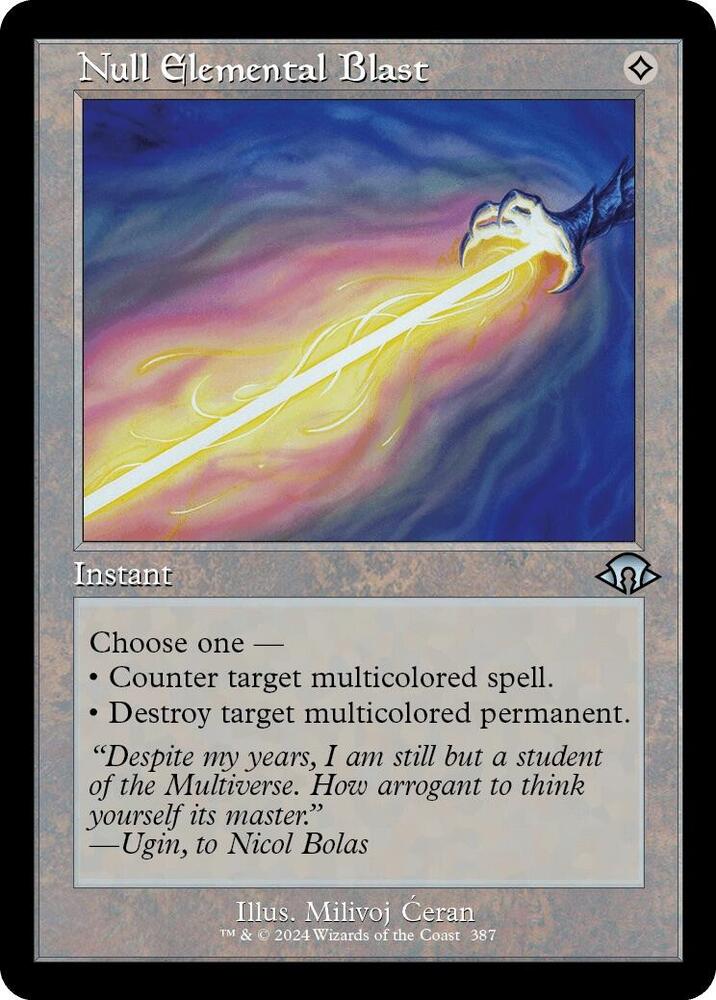 Null Elemental Blast (Retro Frame) 387 card from Modern Horizons 3