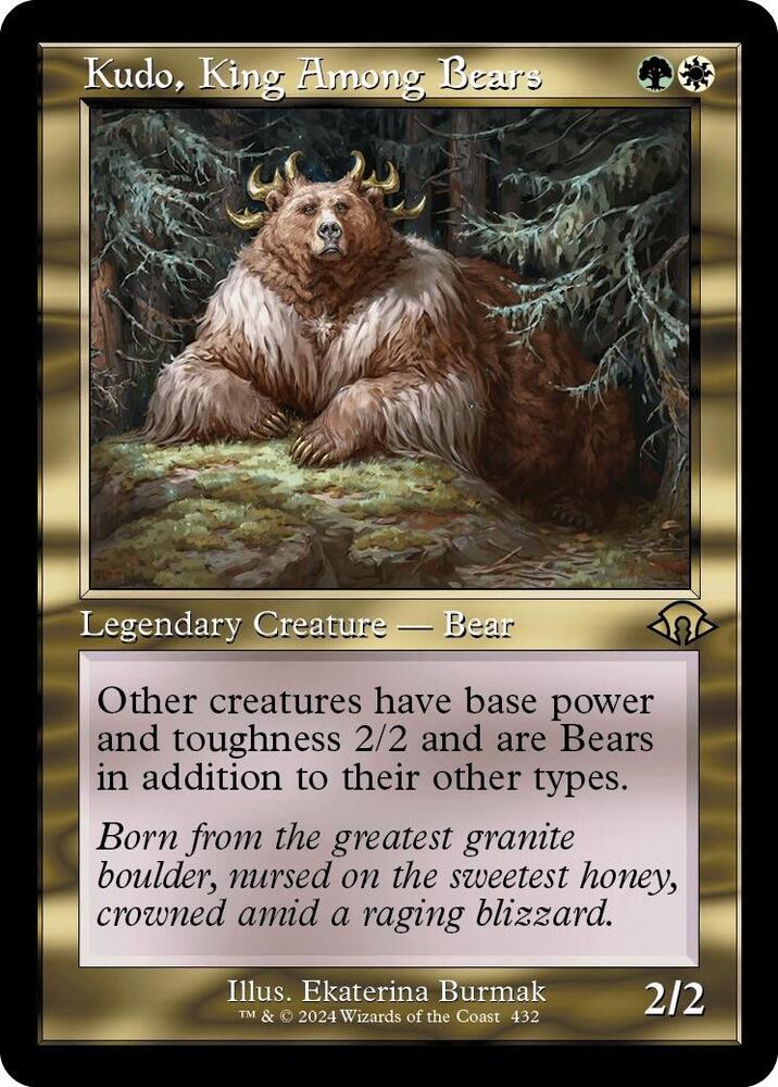 Kudo, King Among Bears (Retro Frame) 432 card from Modern Horizons 3