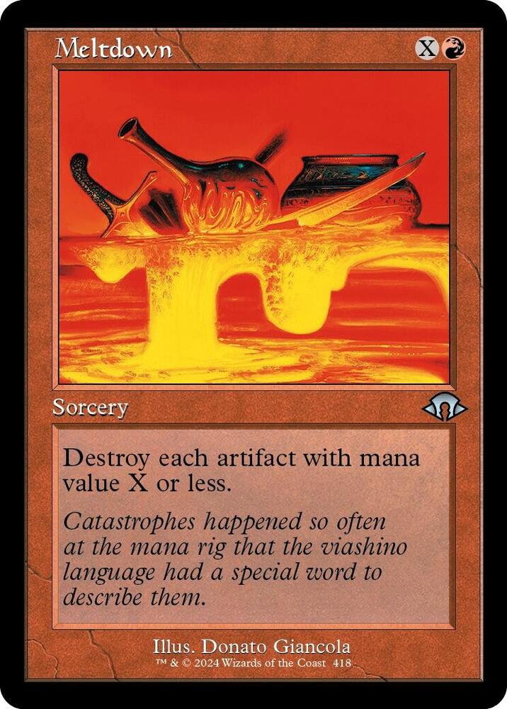 Meltdown (Retro Frame) 418 card from Modern Horizons 3