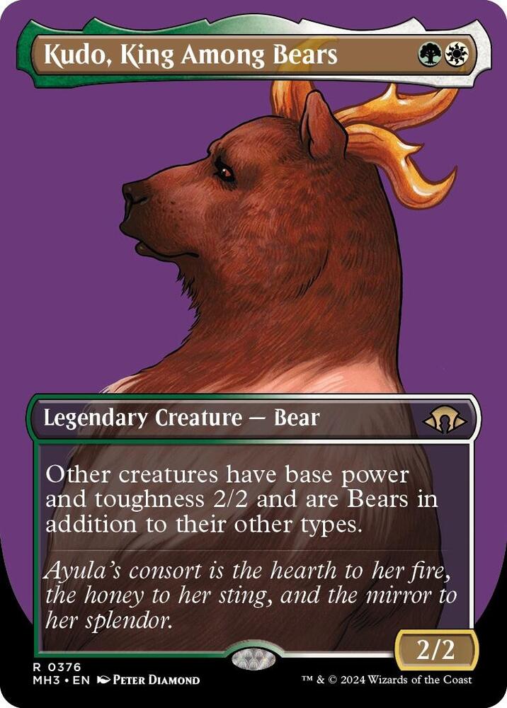 Kudo, King Among Bears (Borderless) 376 card from Modern Horizons 3