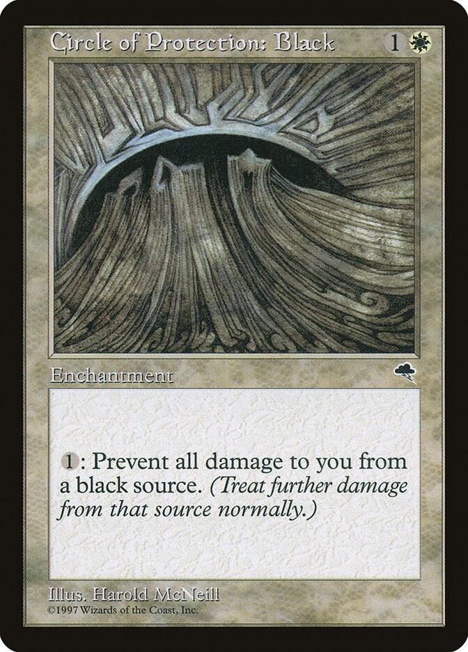 Circle of Protection: Black 8 card from Tempest