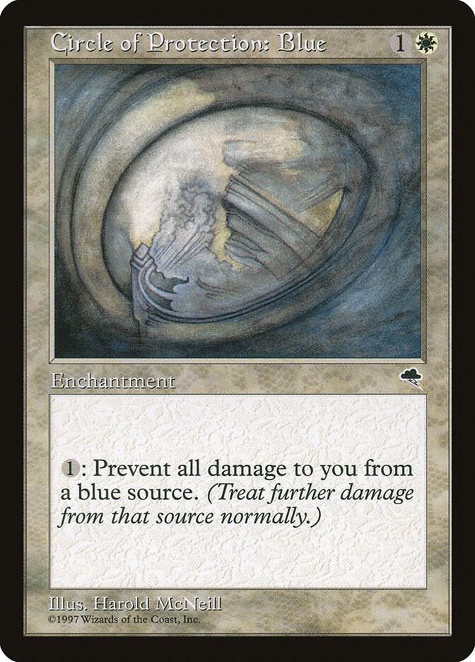 Circle of Protection: Blue 9 card from Tempest