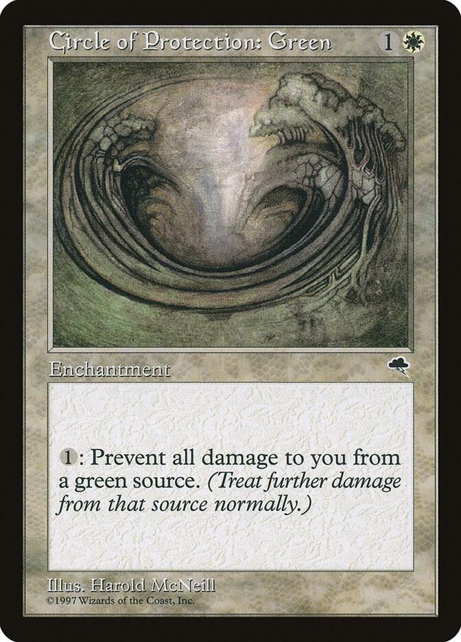 Circle of Protection: Green 10 card from Tempest