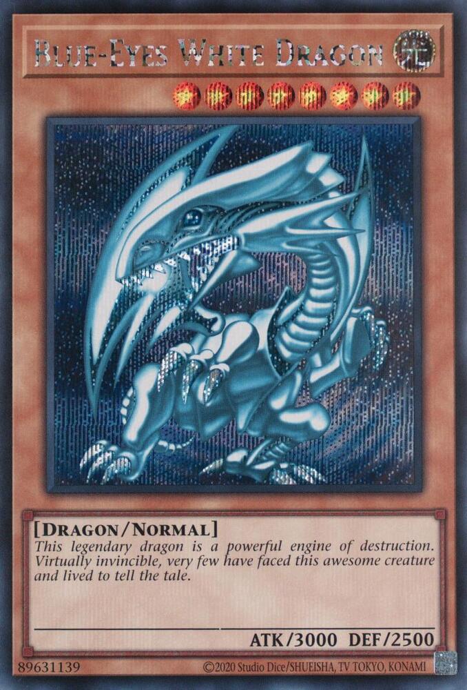 Blue-Eyes White Dragon (Secret Rare) card from 25th Anniversary Ultimate Kaiba Set