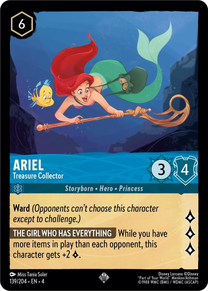 Ariel - Treasure Collector 139/204 card from Ursula's Return
