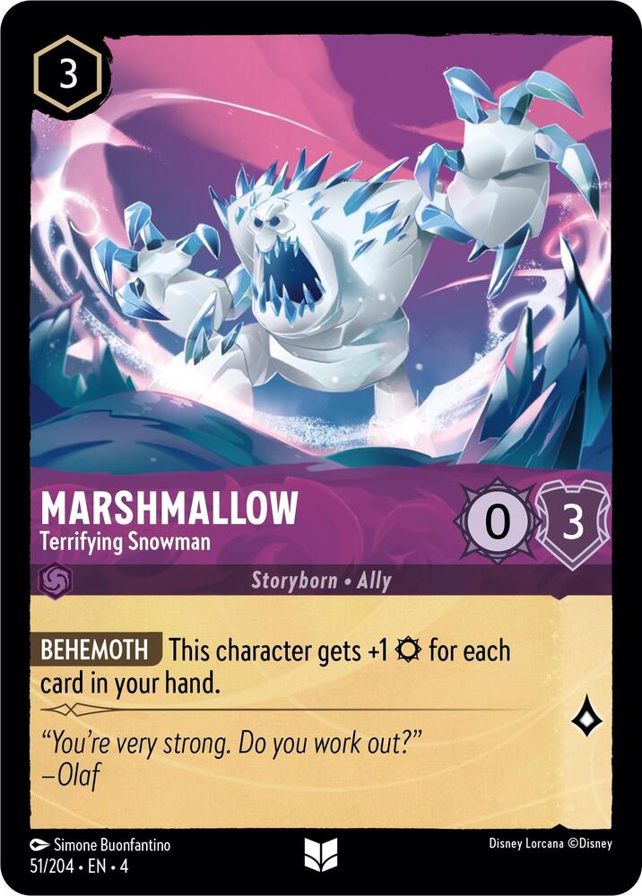 Marshmallow - Terrifying Snowman 51/204 card from Ursula's Return