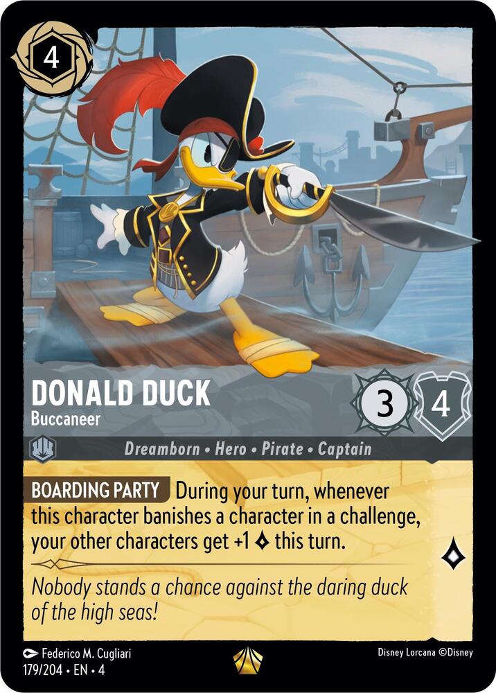Donald Duck - Buccaneer 179/204 card from Ursula's Return