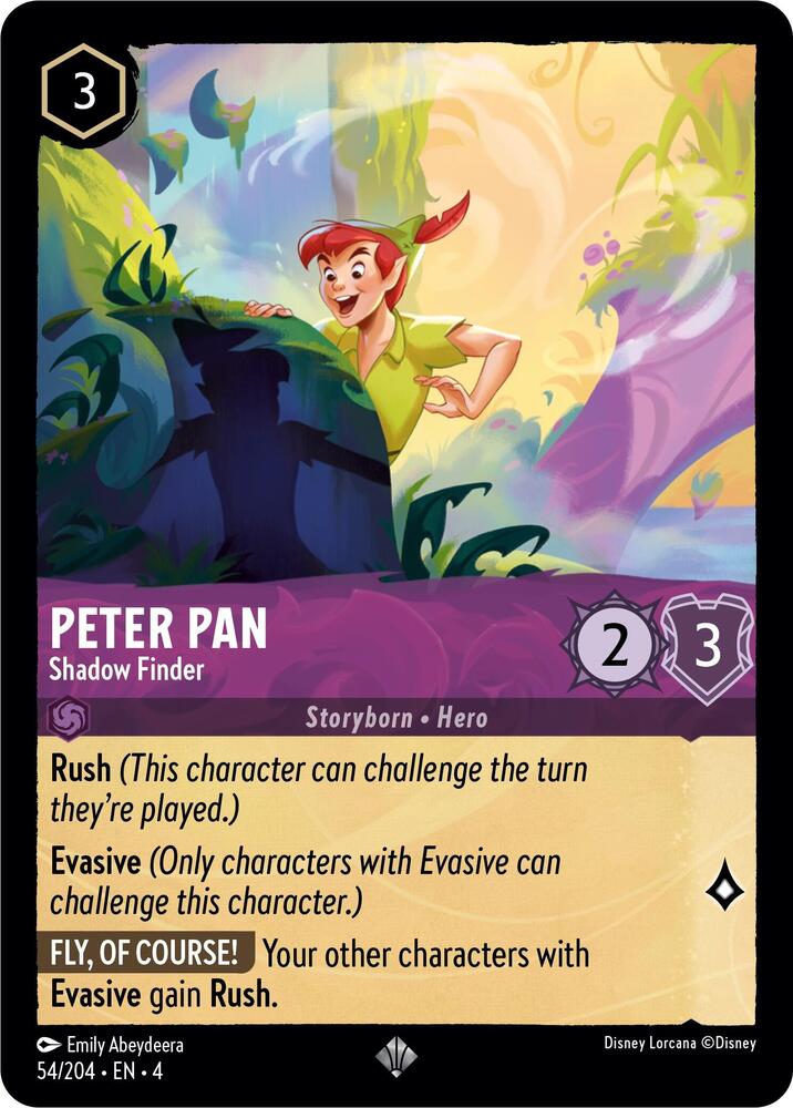 Peter Pan - Shadow Finder 54/204 card from Ursula's Return