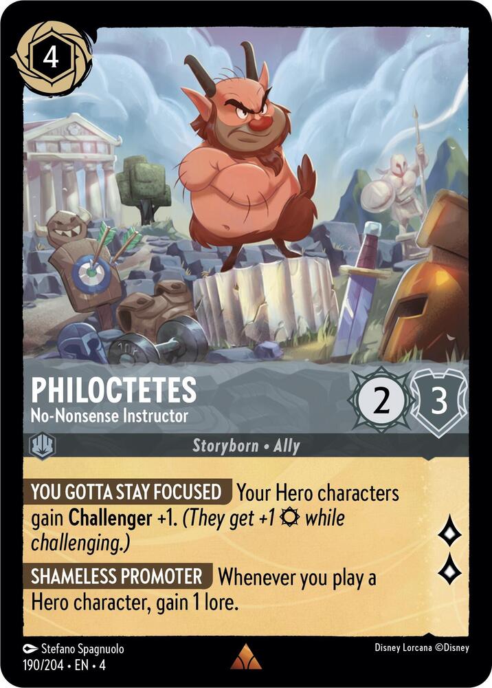 Philoctetes - No-Nonsense Instructor 190/204 card from Ursula's Return