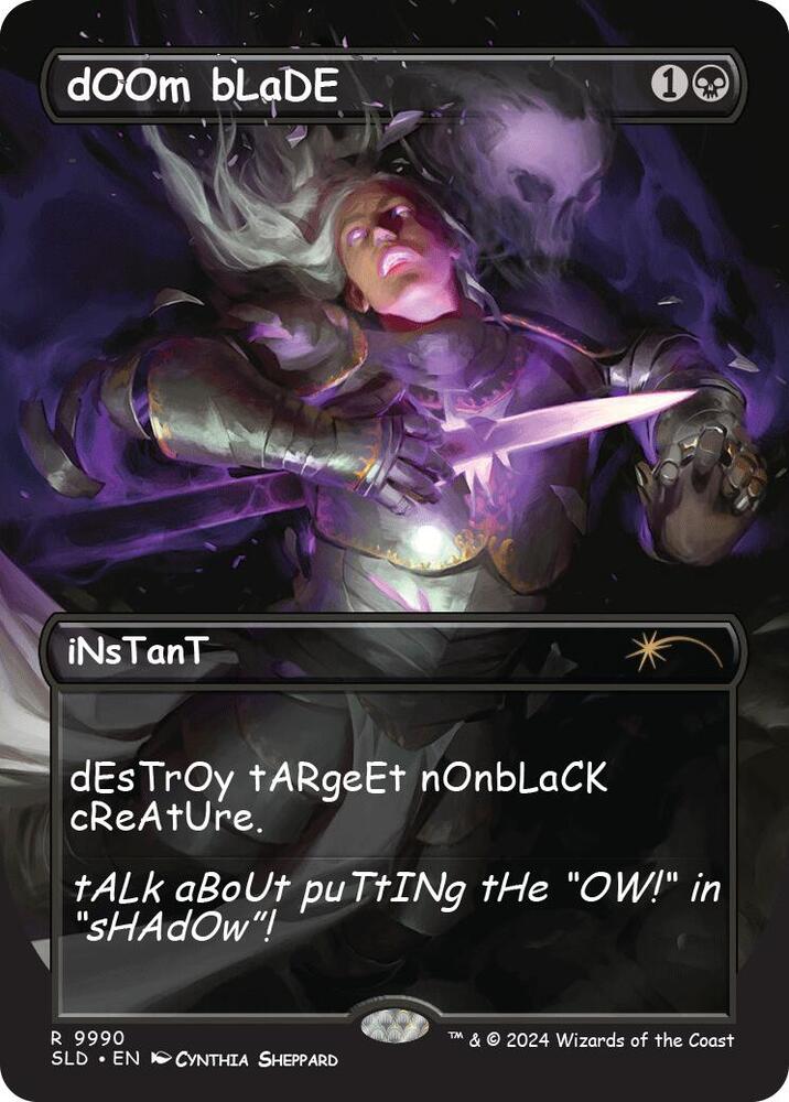 dOOm bLaDE 9990 card from Secret Lair Drop Series