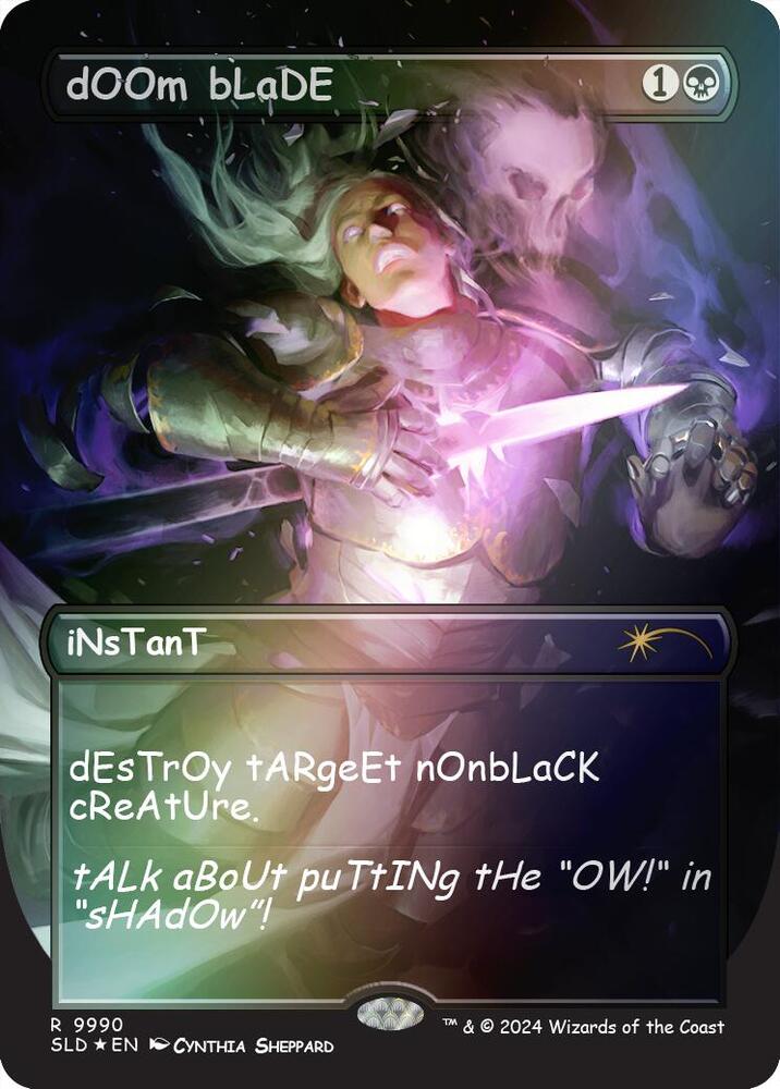 dOOm bLaDE (Rainbow Foil) 9990 card from Secret Lair Drop Series
