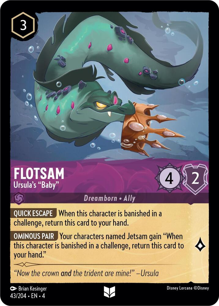 Flotsam - Ursula's "Baby" 43/204 card from Ursula's Return