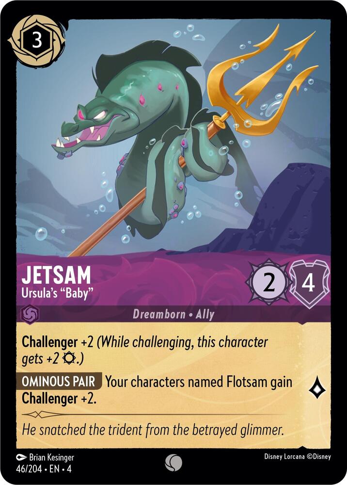 Jetsam - Ursula's "Baby" 46/204 card from Ursula's Return