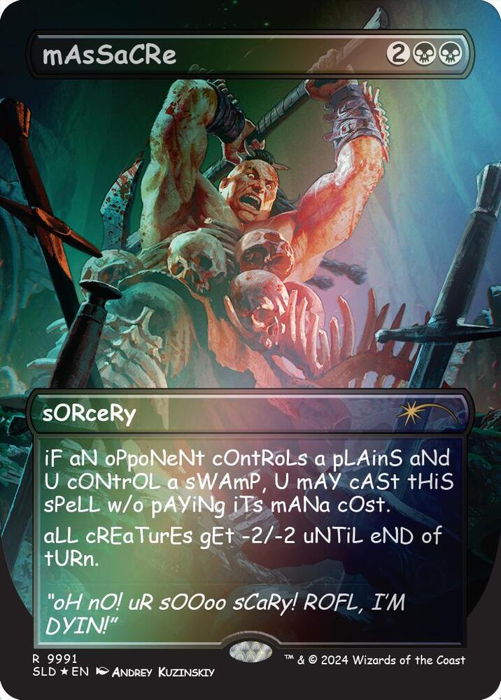 mAsSaCRe (Rainbow Foil) 9991 card from Secret Lair Drop Series