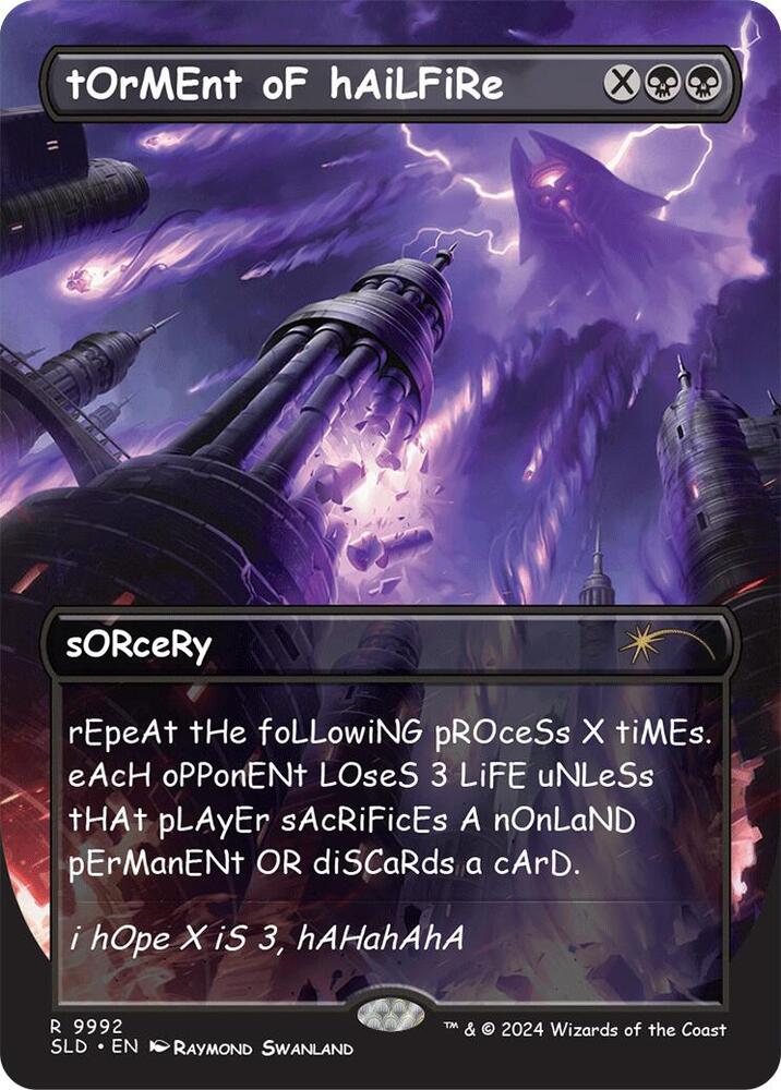 tOrMEnt oF hAiLFiRe 9992 card from Secret Lair Drop Series