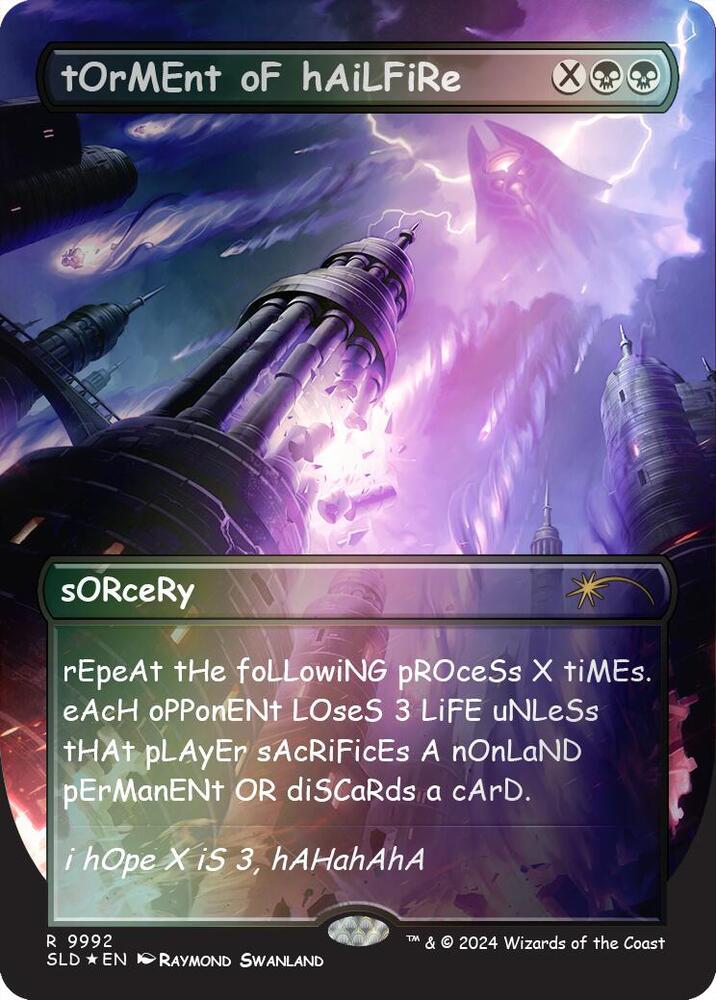 tOrMEnt oF hAiLFiRe (Rainbow Foil) 9992 card from Secret Lair Drop Series